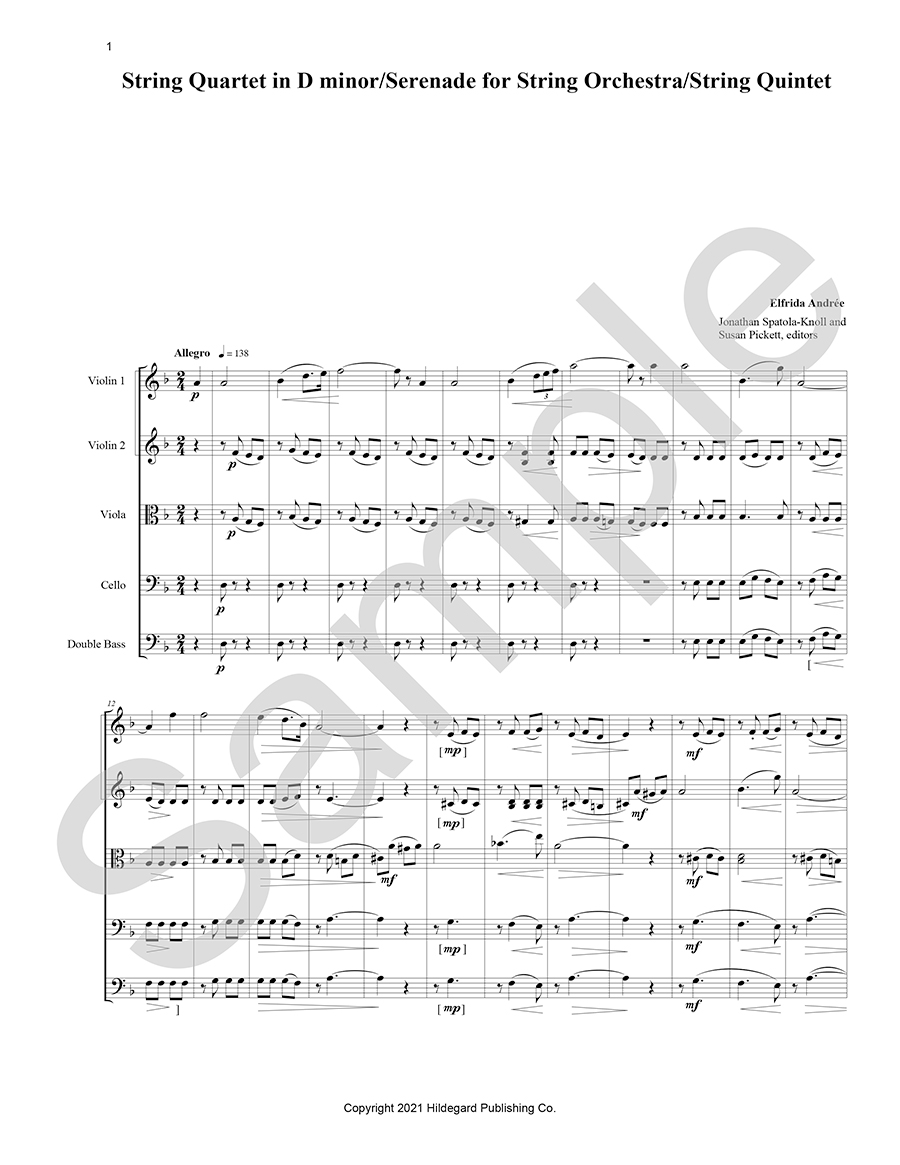 Hildegard Publishing Company Serenade for Strings noty digitální