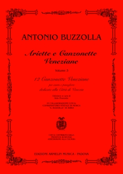 Armelin Musica Ariette e Canzonette Veneziane 3 noty zpěv