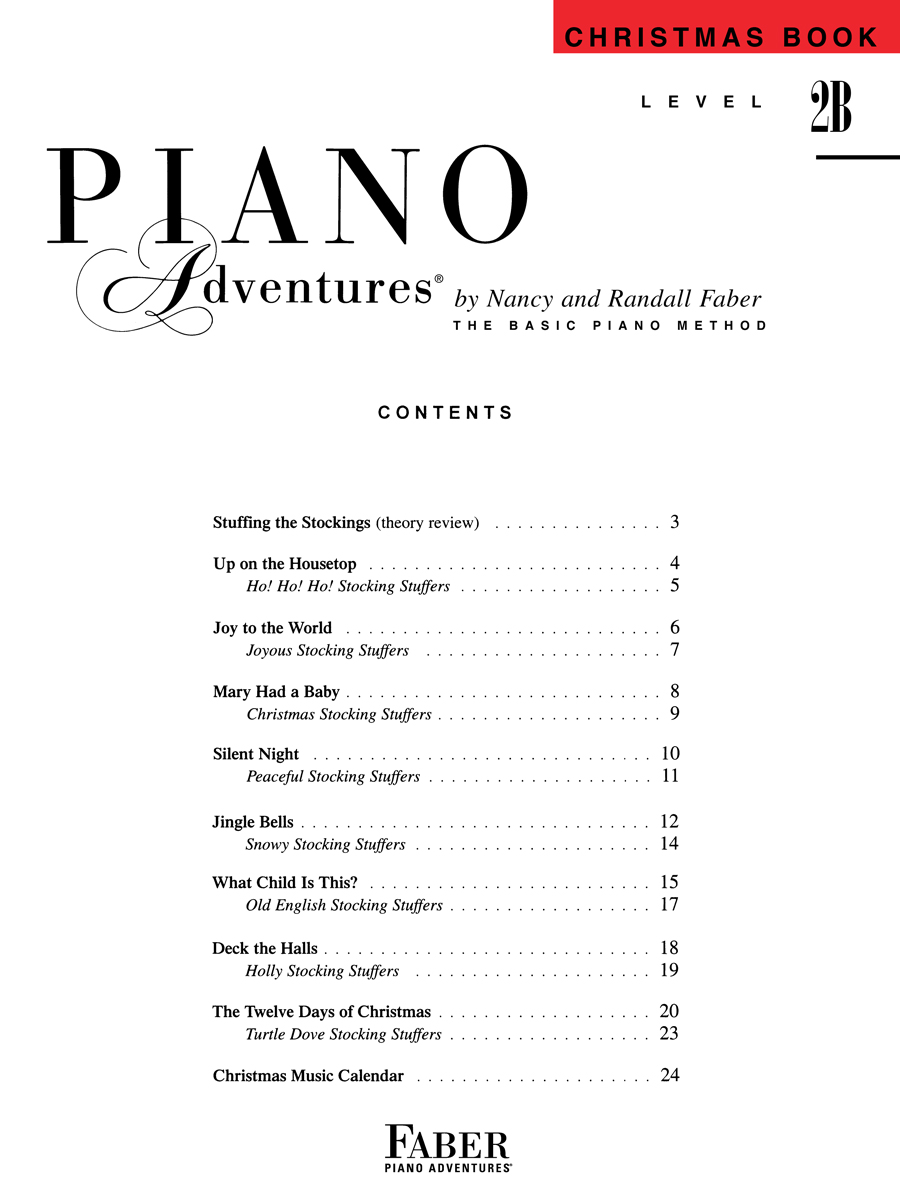 Faber Piano Adventures Level 2B Christmas noty koledy