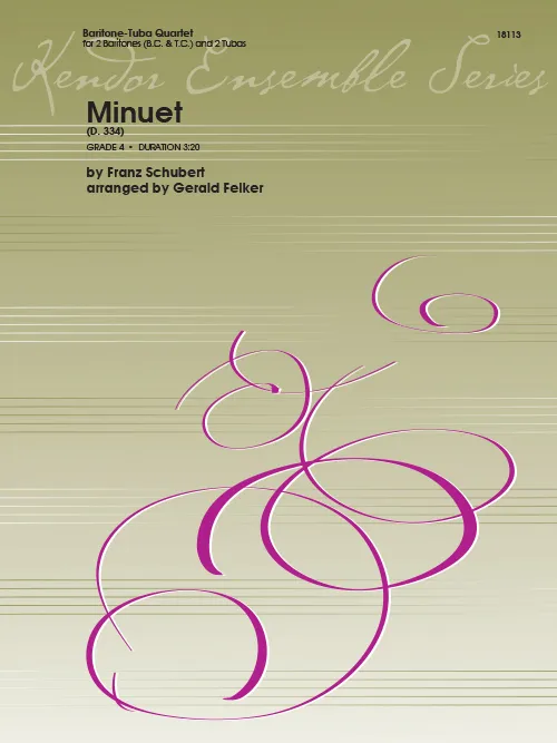 Kendor Music Minuet noty pro tuba kvartet Ab dur
