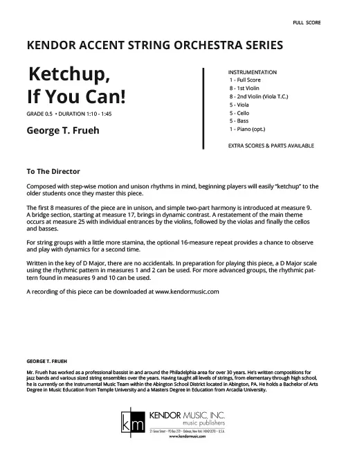Kendor Music Ketchup If You Can partitura začátečníci