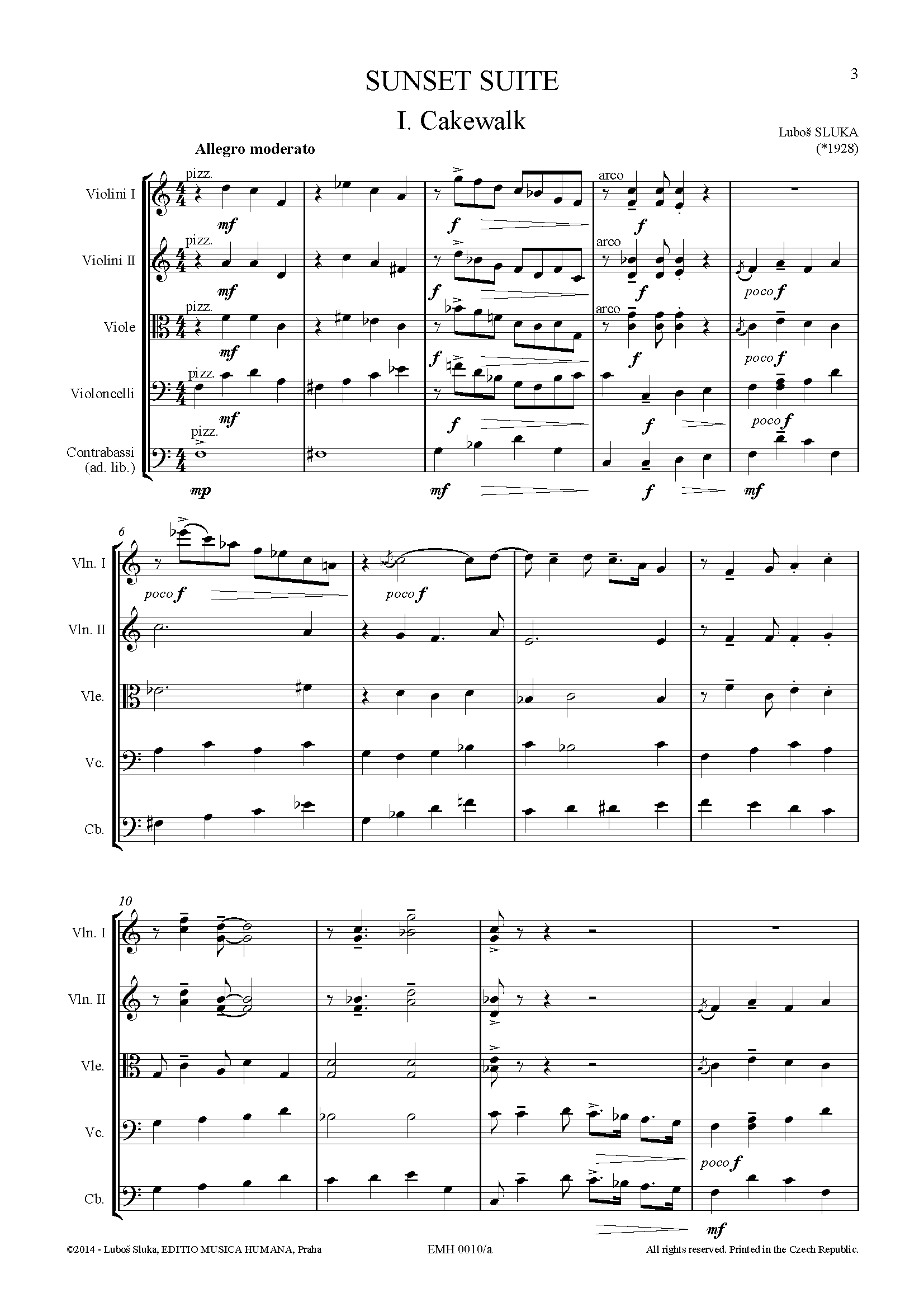 Editio Musica Humana Sunset Suite noty pro orchestr 64 stran
