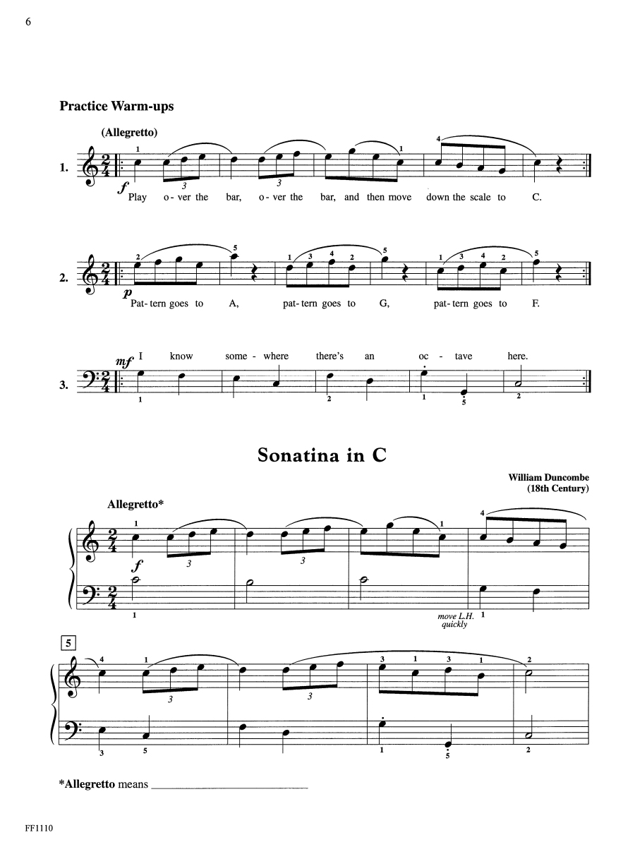 Faber Piano Sonatinas Book 1 noty pro klavír