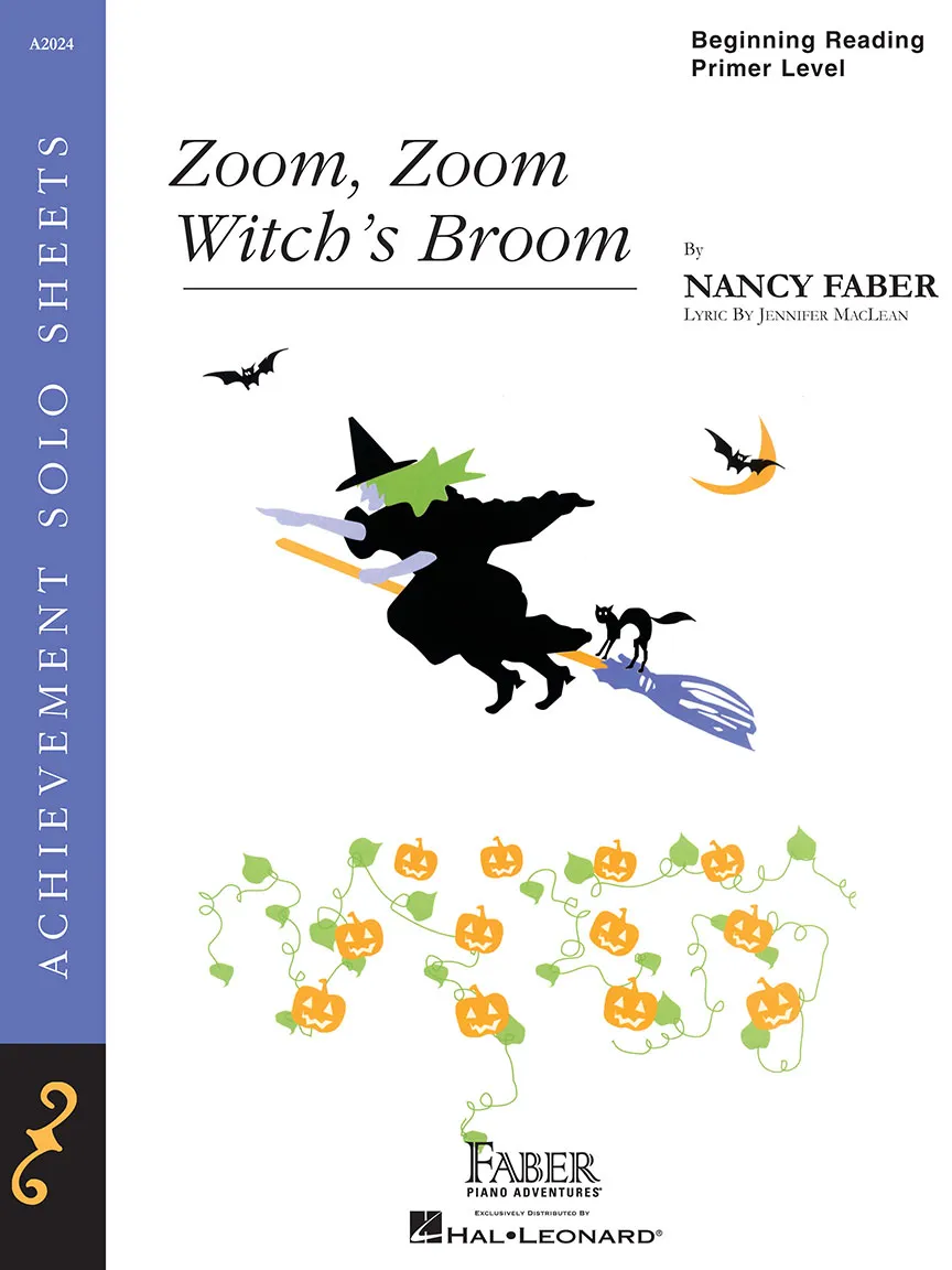 Faber Piano Adventures Zoom, Zoom, Witch's Broom noty pro klavír začátečníci
