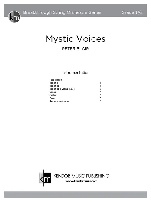 Kendor Music Mystic Voices partitura full score E moll
