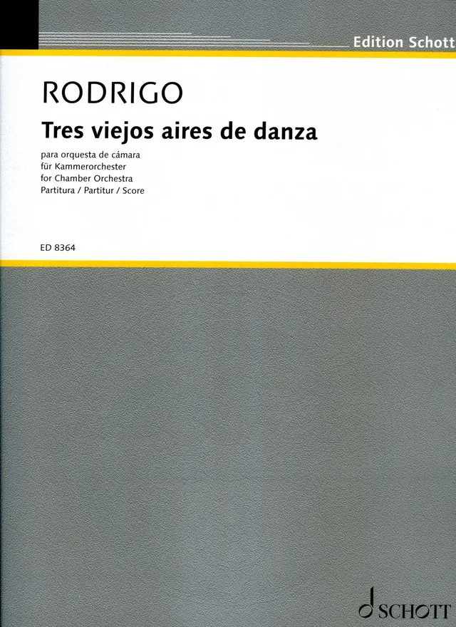 Ediciones Joaquín Rodrigo Tres viejos aires de danza partitura