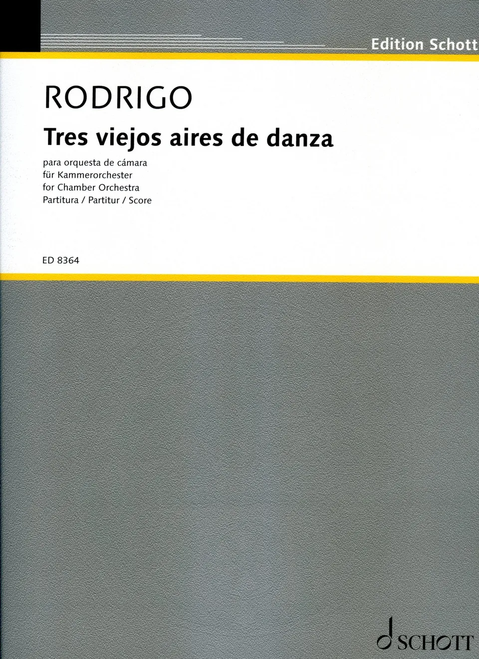 Ediciones Joaquín Rodrigo Tres viejos aires de danza partitura