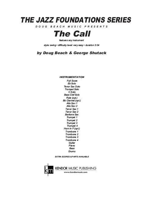 Kendor Music The Call partitura pro big band Full Score