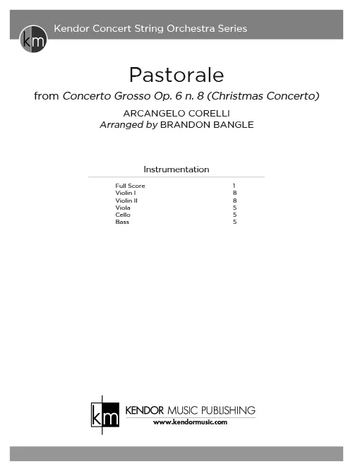 Kendor Music Pastorale partitura Full Score pro orchestr