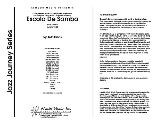 Kendor Music Escola De Samba partitura 5:25 samba