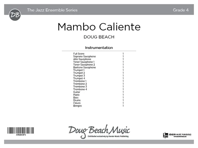 Kendor Music Mambo Caliente partitura latin jazz band