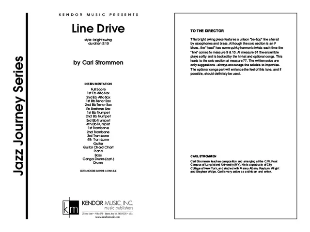 Kendor Music Line Drive noty partitura bright swing