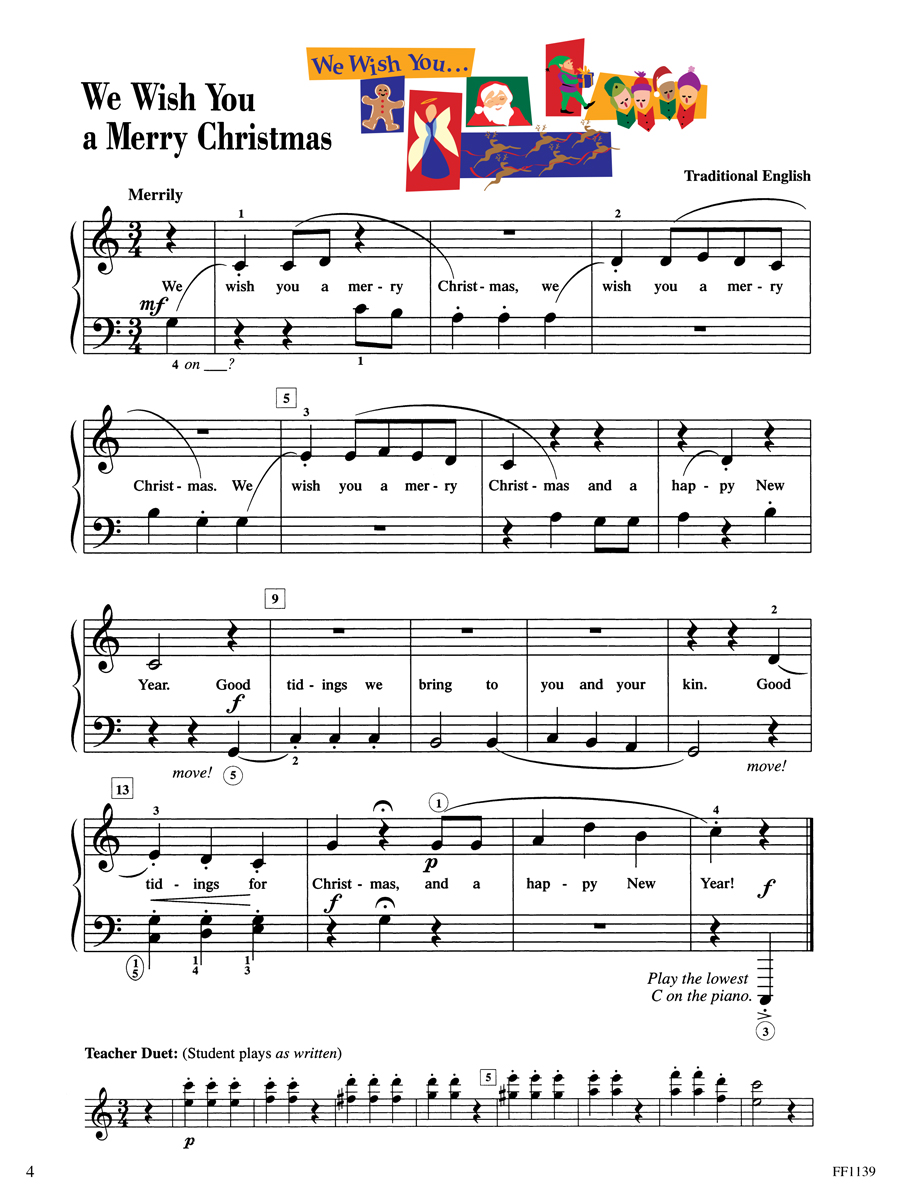 Faber Piano Adventures Level 2A Christmas noty na klavír vánoční