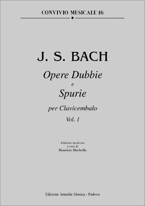 Armelin Musica Opere dubbie vol. 1 noty pro cembalo