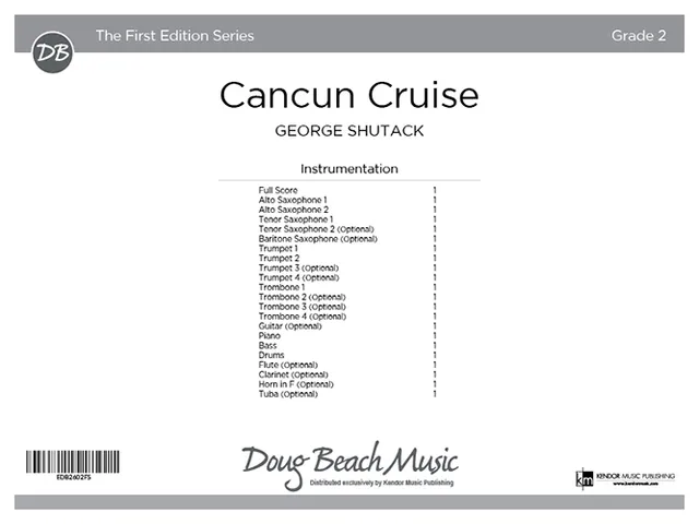 Kendor Music Cancun Cruise partitura samba pro orchestr