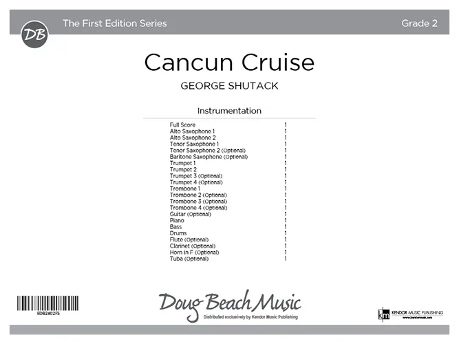 Kendor Music Cancun Cruise partitura samba pro orchestr