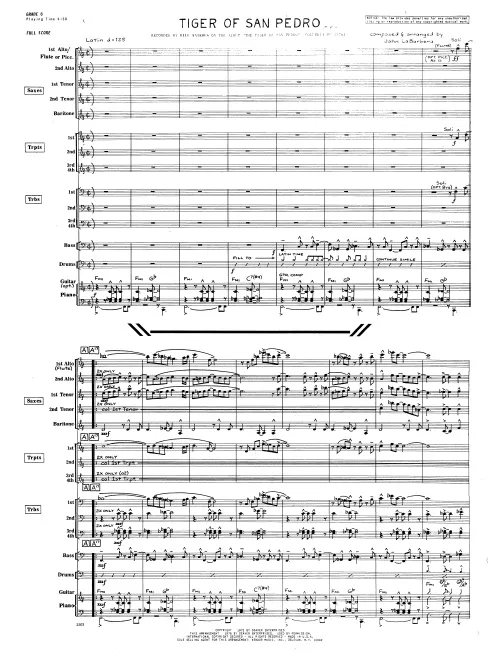 Kendor Music Tiger Of San Pedro partitura big band latin