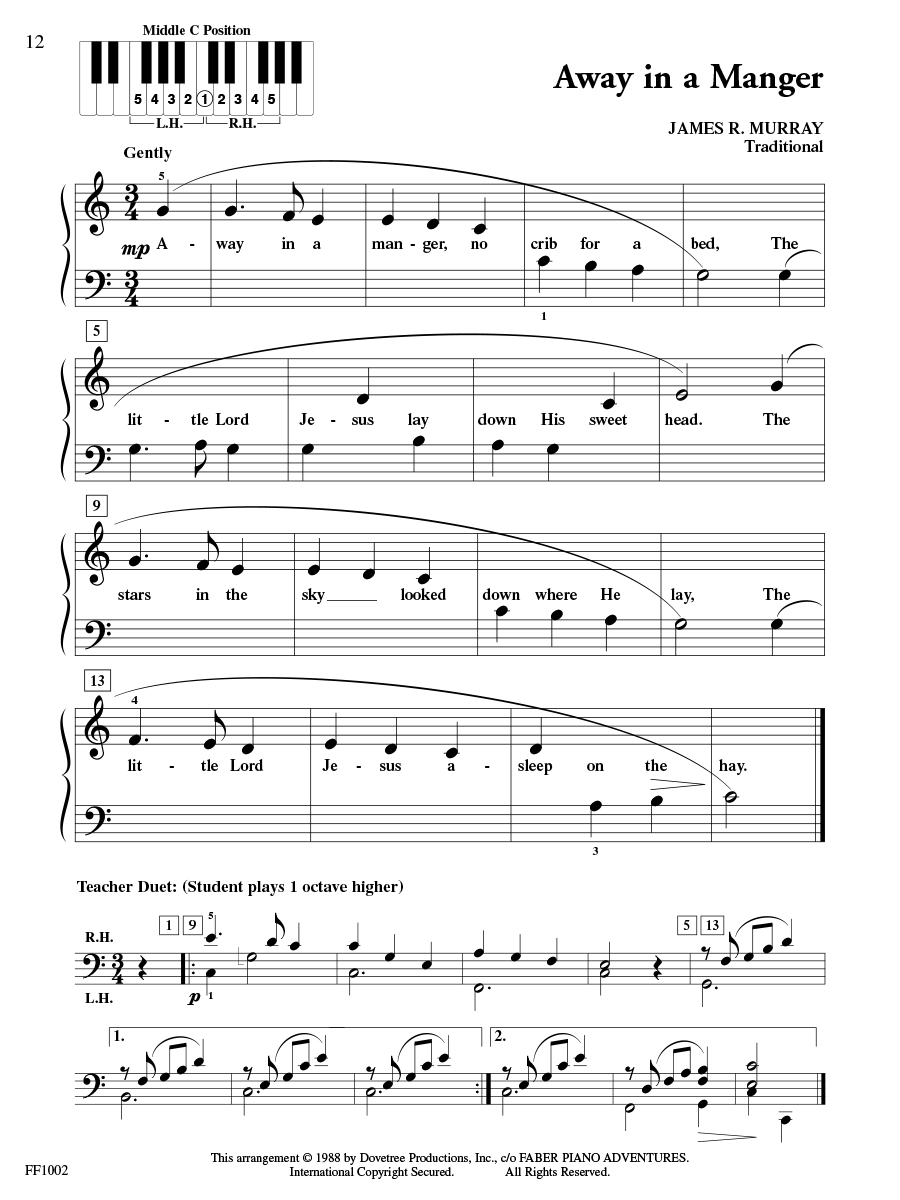 Faber PlayTime Piano Christmas noty koledy pro začátečníky