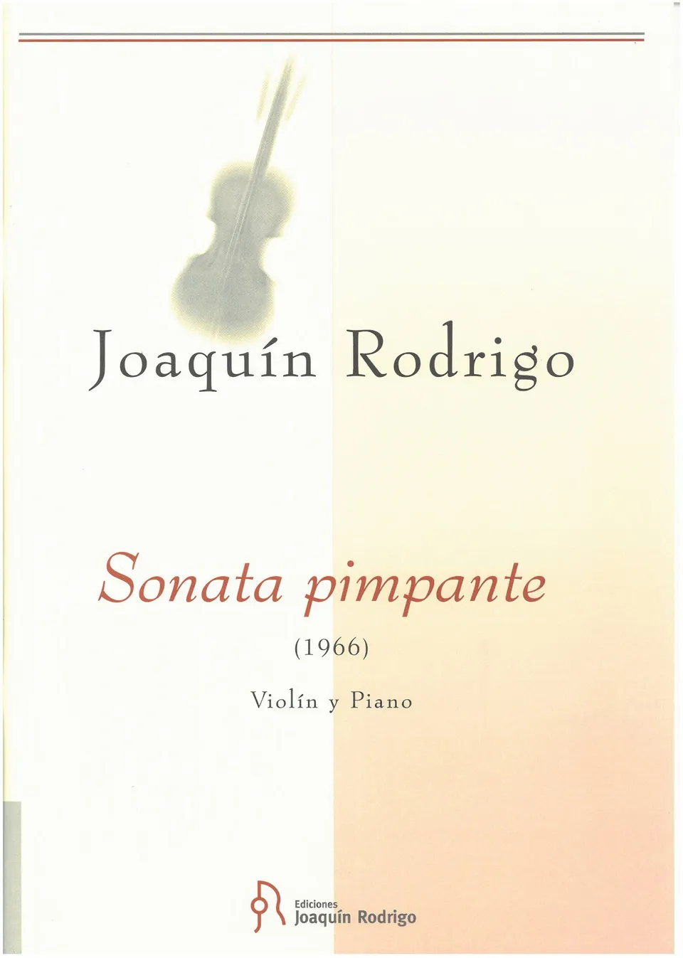 Ediciones Joaquín Rodrigo Sonata pimpante noty housle klavír