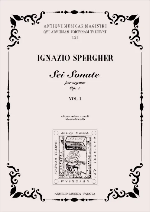 Armelin Musica Sei Sonate per Organo op. 1 noty pro varhany