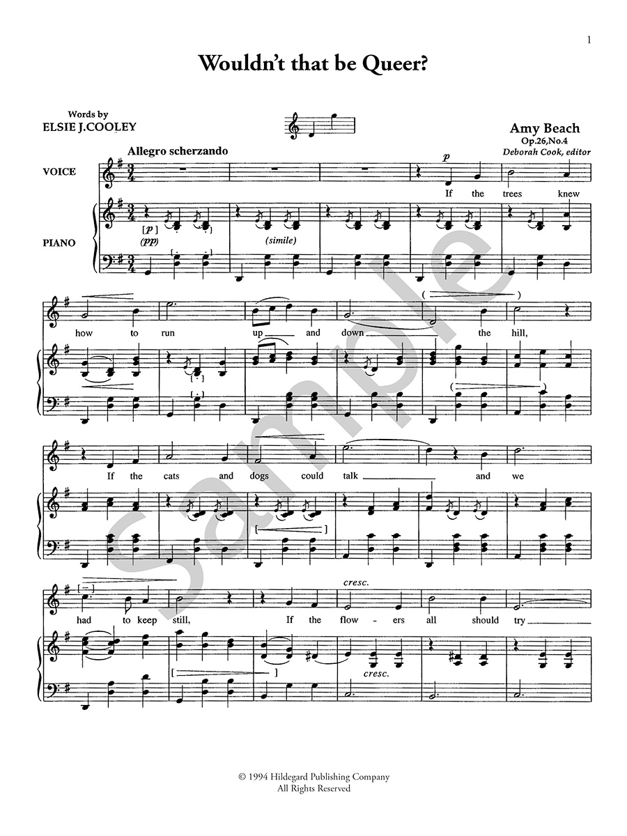 Hildegard Publishing Twelve Songs Beach noty střední vysoký hlas