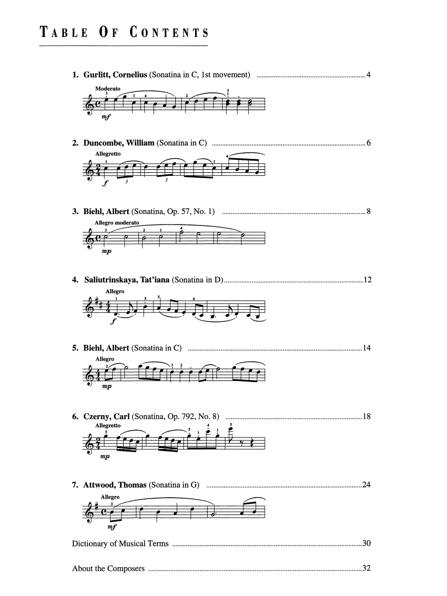 Faber Piano Sonatinas Book 1 noty pro klavír