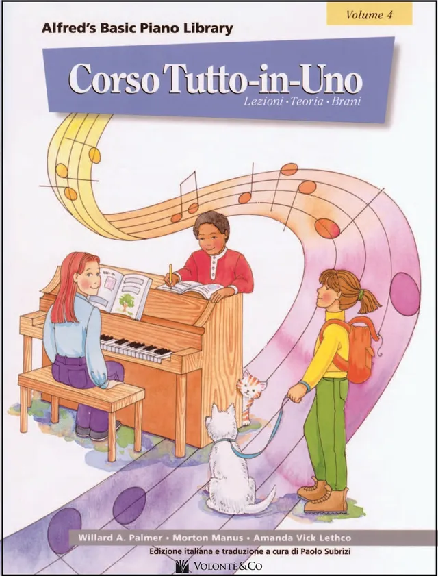 Volonte Corso Tutto-in-Uno Pianoforte Vol. 4 učebnice klavíru