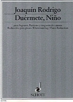 Ediciones Joaquín Rodrigo Duérmete niño noty hlas klavír 4 min