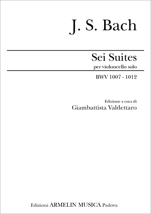 Armelin Musica 6 Suites BWV 1007-1012 noty cello