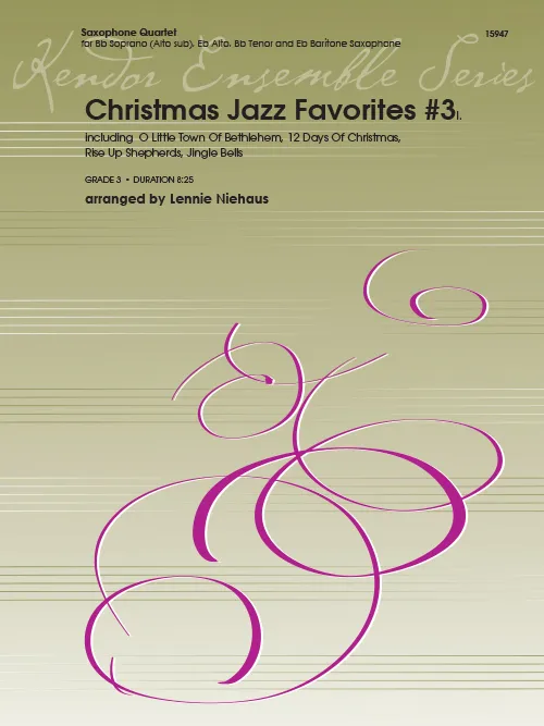 Kendor Music Christmas Jazz Favorites 3 noty sax kvartet
