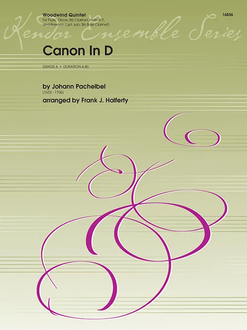 Kendor Music Canon In D noty pro dechové kvinteto