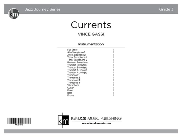 Kendor Music Currents partitura full score trombon solo