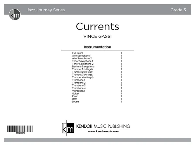 Kendor Music Currents partitura full score trombon solo