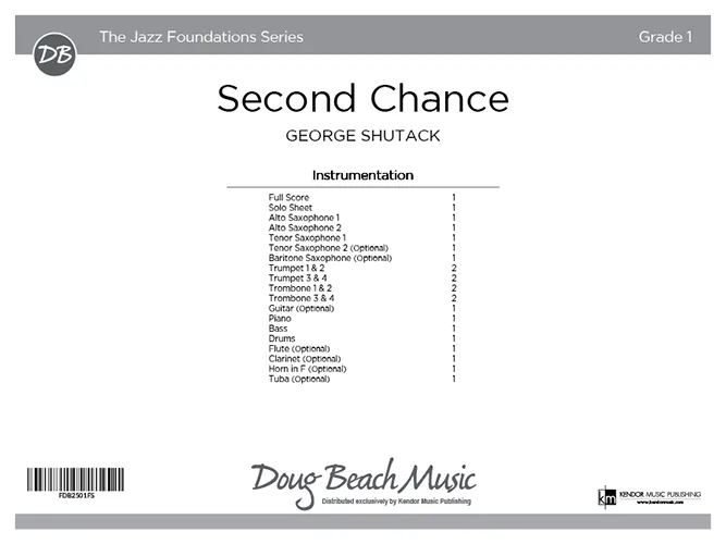 Kendor Music Second Chance partitura swing blues