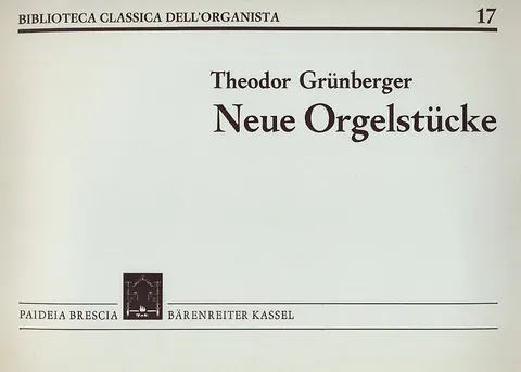 Armelin Musica Neue Orgelstücke noty pro varhany