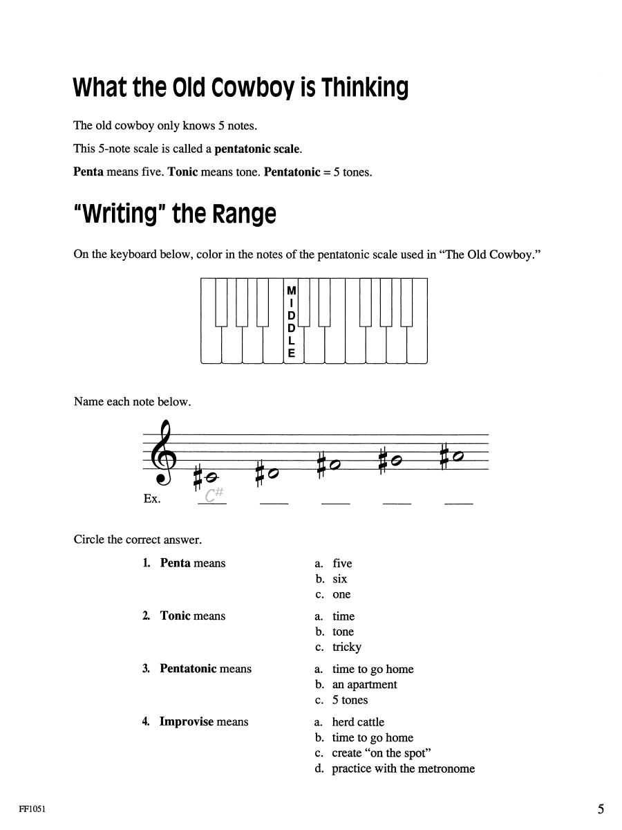 Faber Discover Beginning Improvisation noty pro klavír improvizace