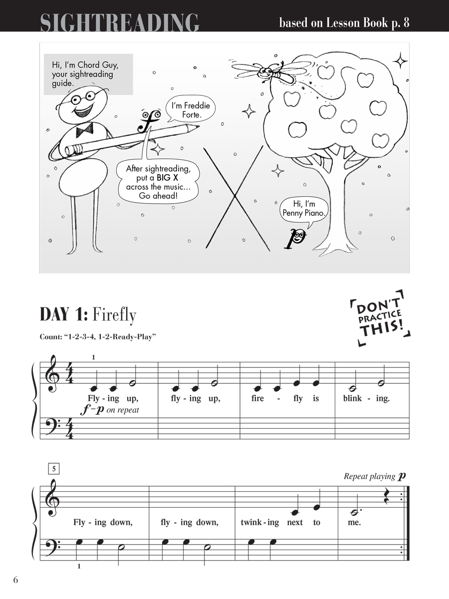 Faber Piano Adventures Level 1 Sightreading noty hra z listu