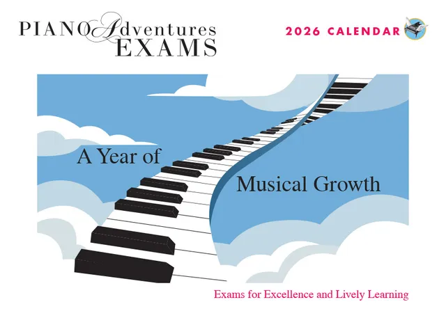 Faber Piano Adventures 2026 Exams Calendar kalendář 2026