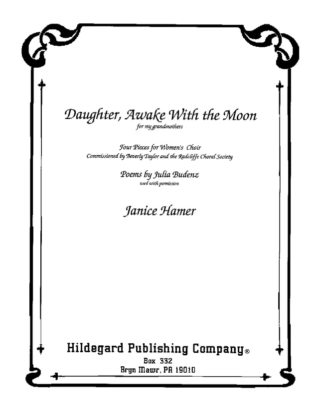 Hildegard Hamer Daughter Awake with the Moon sbor noty