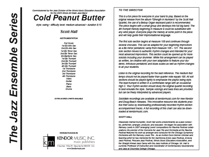 Kendor Music Cold Peanut Butter partitura swing